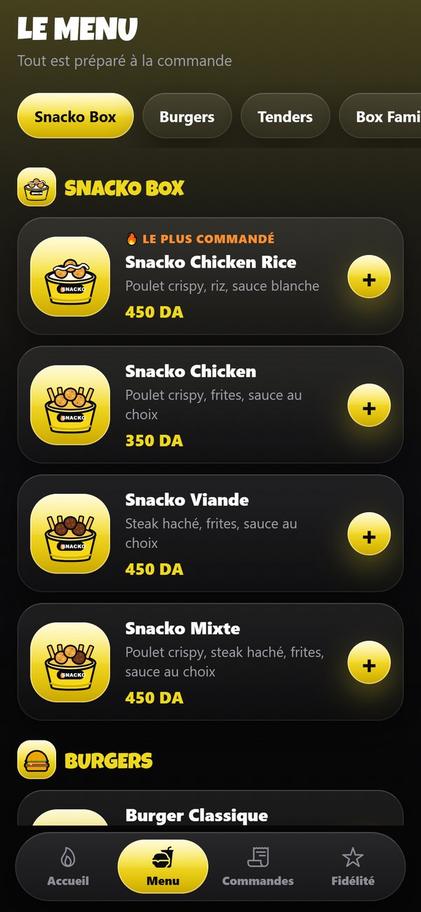 Le menu